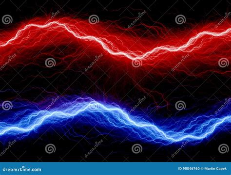 Red And Blue Lightning Stock Illustration Illustration Of Electronics