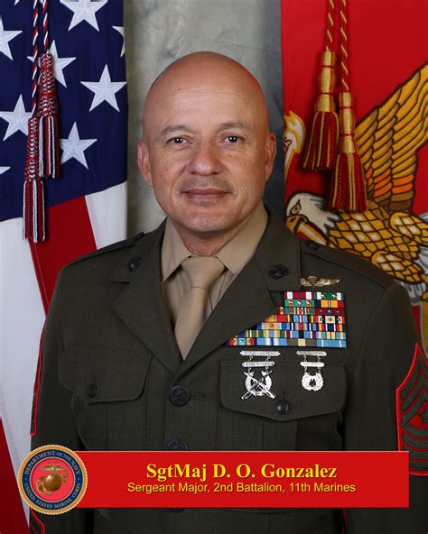 Sgtmaj D O Gonzalez 1st Marine Division Biography
