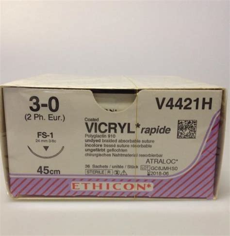 Vicryl Rapid 3 0 Fs 1 45cm V4421h Jan F Andersen
