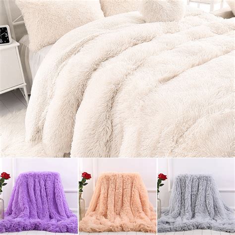 Faux Fur Blanket Soft Fluffy Sherpa Bedding Blanket Furry Bed Cover