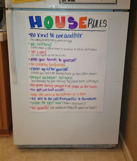 Our House Rules We Gathered All The Kids Together And Compiled A List