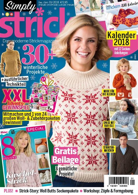U1 Simply Stricken Heft 012018 Knitting Magazine Christmas Sweaters Magazines Diy Fashion