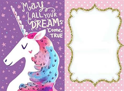 Not only will you save time and money with our free birthday invitations, but you won't waste any resources like you would with a printable kids. Free Printable Unicorn Invitation Card | Free Invitation ...
