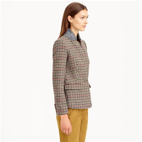 Rent Buy Jcrew Regent Houndstooth Blazer With Crystal Collar My