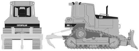 Caterpillar D5n Xl Heavy Equipment Blueprints Free Outlines