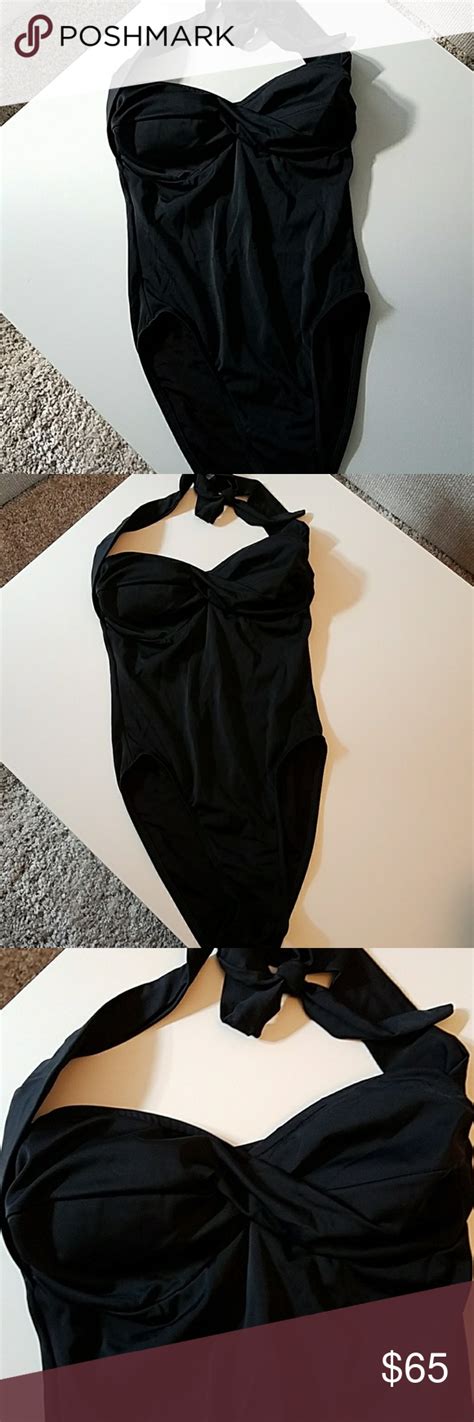 vintage pinup style halter onepiece swimsuit in excellent condition bought at a spa size large