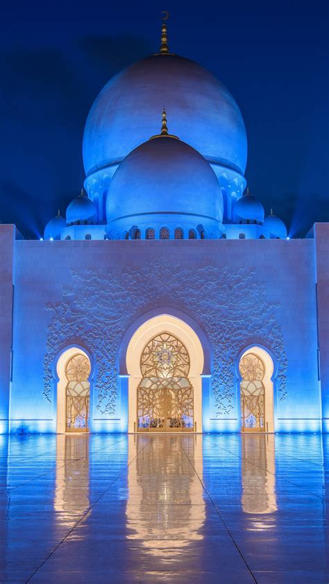 Wallpaper Sheikh Zayed Mosque Abu Dhabi Night 8k Architecture 16652