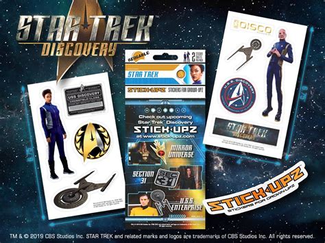 star trek discovery stick upz stickers trektoday