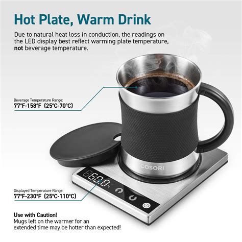 Cosori Coffee Mug Warmer And Mug Setelectric 24watt Beverage Cup Warmer