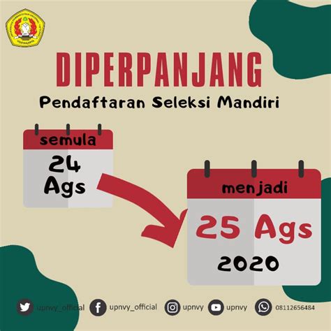 Maybe you would like to learn more about one of these? Diperpanjang, Pendaftaran Ujian Seleksi Mandiri UPNVY ...