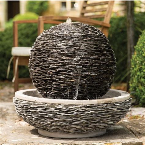 Lagoon Slate Sphere And Bowl Water Feature