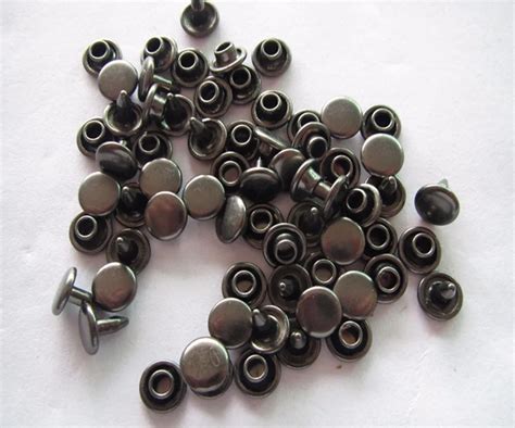 Free Shipping 7mm Brass Rivet Jeans Plating Black Nickel Double Surface Package And Bag Rivets