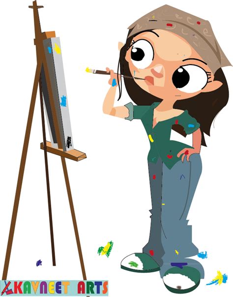 Easel Clipart Female Painter Picture Easel Clipart Female Painter