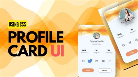 Css Profile Card Ui Design Animated Profile Card Design Using Html