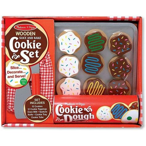 Melissa And Doug Wooden Slice And Bake Cookie Set
