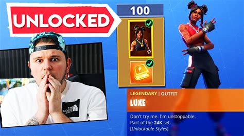 Fortnite Season 8 Battle Pass Tier 100 Unlocked And Luxe Skin Gameplay