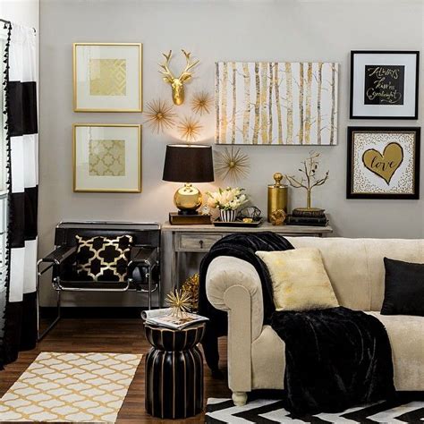 Black works well with soft gold for a casual living room. Hobby Lobby on Instagram: "Bring home big-city #style with ...