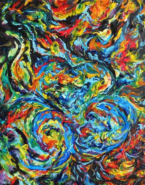 Original Abstract Colorful Acrylic Painting