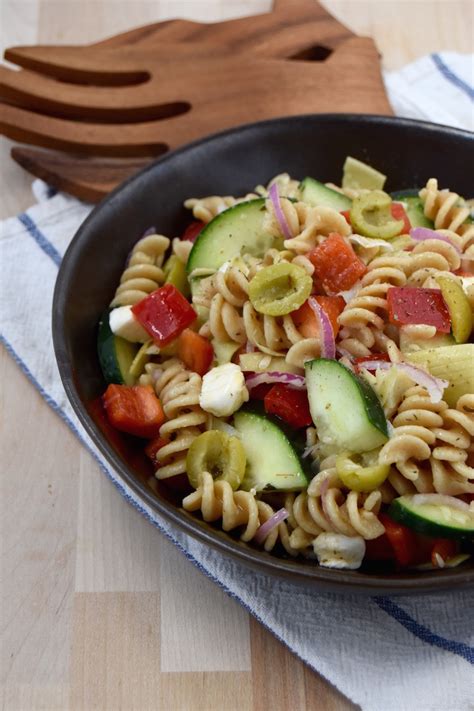 Cold Italian Pasta Salad Vegetarian Side Dish Recipe