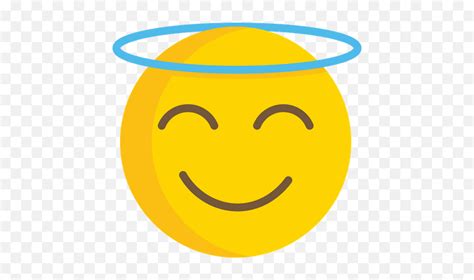 Smiling Face With Halo Emoji Icon Of Flat Style Available Happy