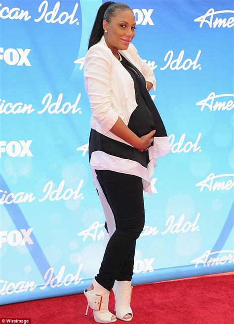 Tamar Braxton Wraps Her Baby Bump In Black And White As She Fashionably