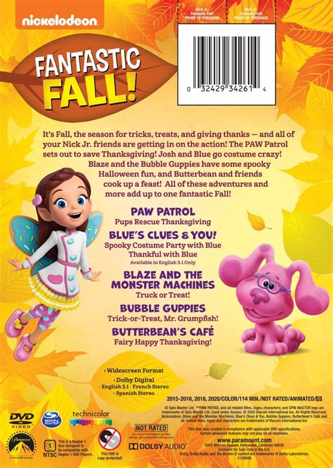 Nickalive Nickelodeon To Release Nick Jr Fantastic Fall On Dvd