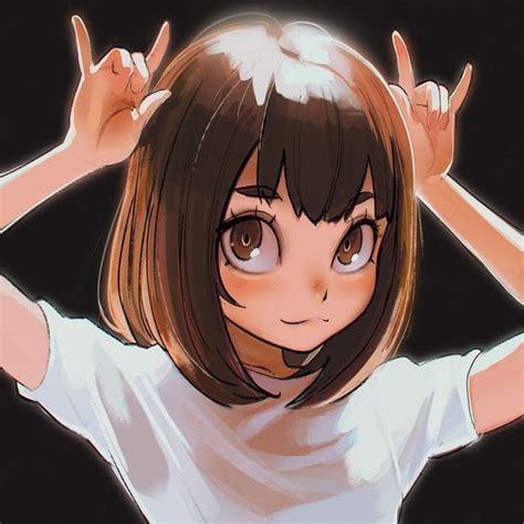 Brown Hair Anime Girl Aesthetic Pfp Wallpaper Album