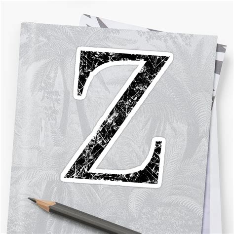Zeta Greek Letter Symbol Grunge Style Sticker By Garaga Redbubble