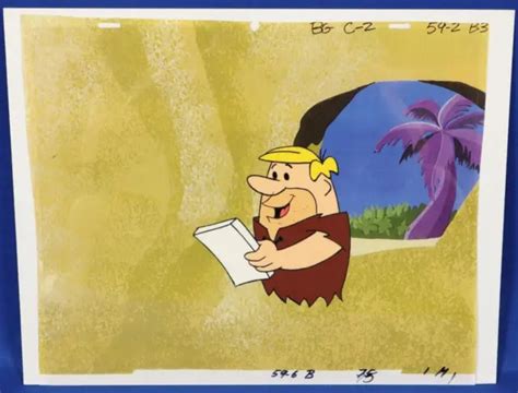 Barney Rubble Cartoon Comic Cel Art Hanna Barbera The Flintstones Picclick Uk