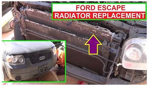 Ford Escape Radiator Removal and Replacement 2.0 2.3 3.0 Engine Mercury
