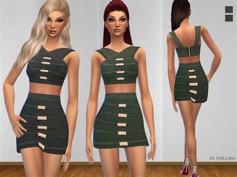 The Sims Resource Two Piece Bandage Dress