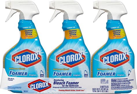 Clorox Bleach Foamer Bathroom Cleaner Pack Of 3 Amazonca Health