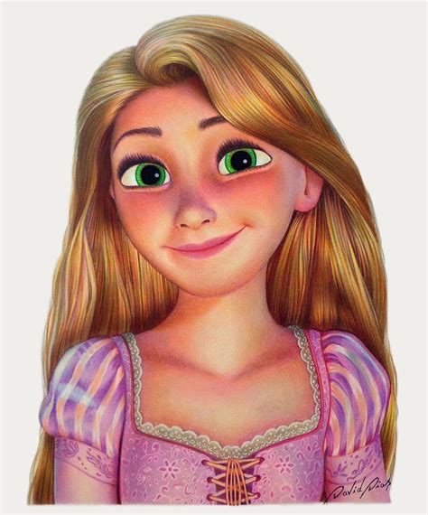 Rapunzel Drawing By David Dias