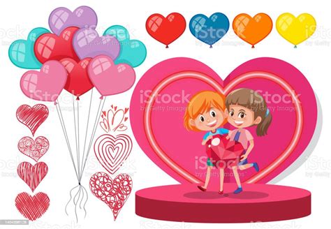 Valentine Theme With Many Hearts Stock Illustration Download Image