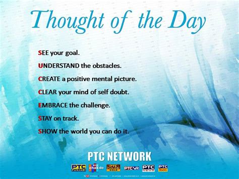 Success Quotes Motivation Thought Of The Day Ptc News