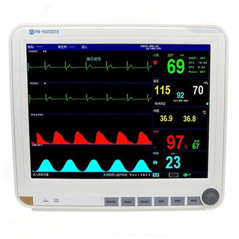 15 Inch Display Multi Parameter Patient Monitor With 6 Standard
