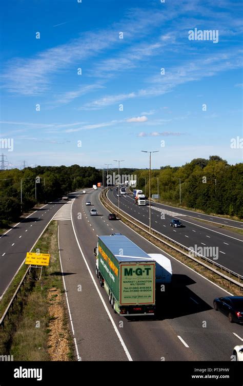 Motorway At Junction 12 Road Run Between London And Wales And Is The