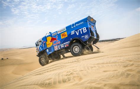 Wallpaper Sand Desert Machine Truck Race Master Russia Kamaz