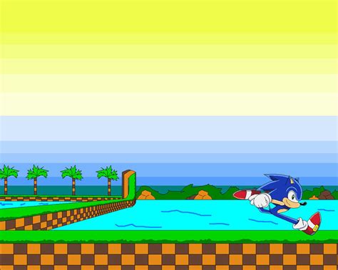 Sonic Run In Green Hill Zone By Sonicspeedz On Deviantart