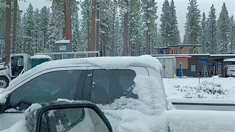 First Snowfall In Truckee California Youtube