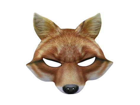 Fox Half Mask Realistic Look Soft Foam Face Mask Halloween Costume