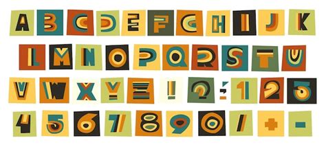 Wycinanka Abc I Cyfry W Kolorowych Blokach T Czowy Czeski Alfabet