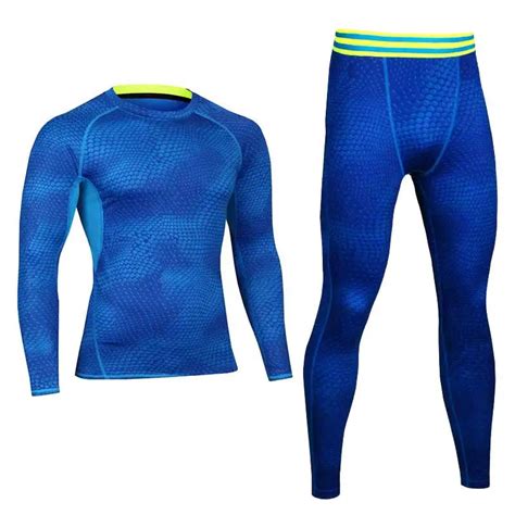 men pro compression fitness winter thermal underwear sets quick dry gymming male spring autumn