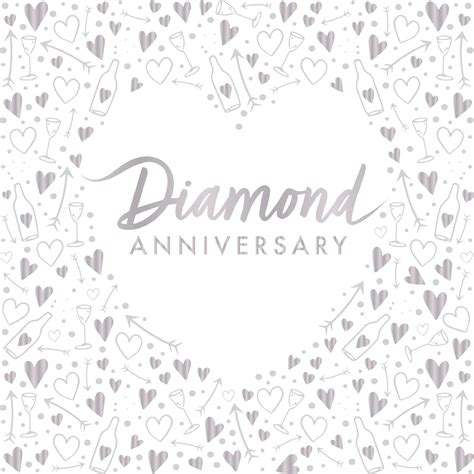 16 Diamond 60th Wedding Anniversary Foil Stamped Luxury 3ply Etsy Uk