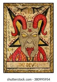 The devil's tarot card meaning love and relationship (upright) we are certain that being a reader, you often come across a situation that is related to love and relationship. Devil Tarot Card Images, Stock Photos & Vectors | Shutterstock