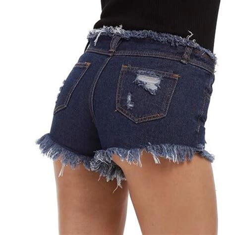 2017 Summer Hot Denim Shorts Women Sexy Ripped Hole Short Jeans High