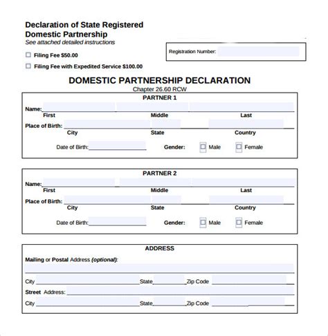 Free 12 Sample Domestic Partnership Agreement Templates In Pdf Ms Word