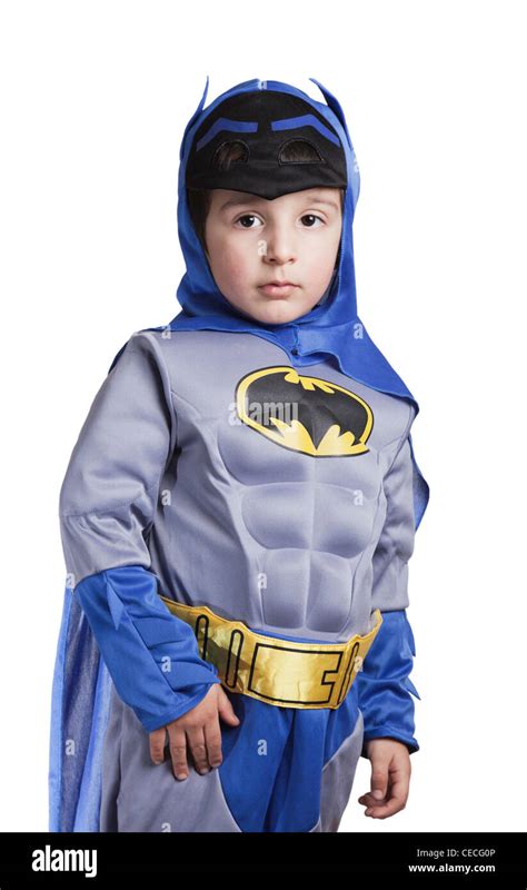 Boy In A Batman Costume Stock Photo Alamy