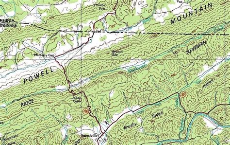 Melungeon Studies Topographic Map Of Newmans Ridge