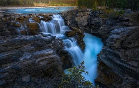 Online Crop Hd Wallpaper Jasper National Park Waterfalls Canadian